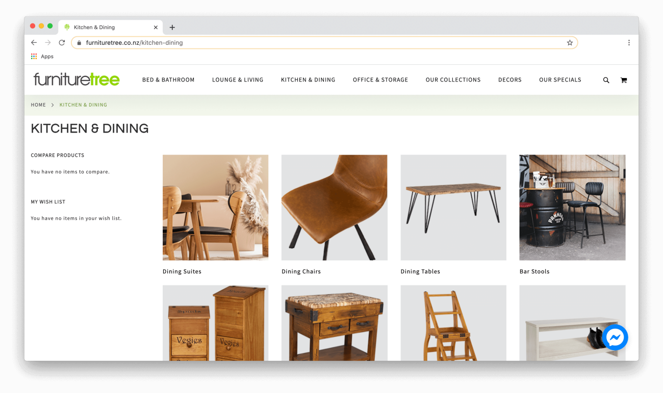 An update for Furniture Tree's eCommerce